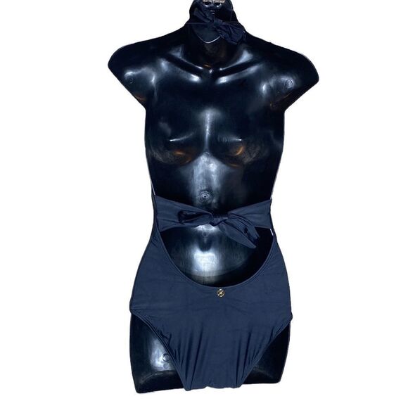 ViX Paula Hermanny one piece bathing suit  halter backless swim back tie small - Picture 3 of 7